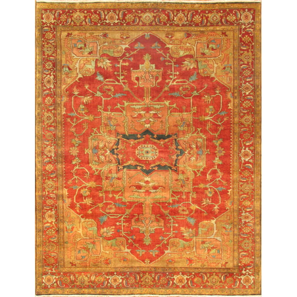 9' 0 X 9' 2 Pasargad Home Serapi Collection Hand-Knotted Wool Area Rug 